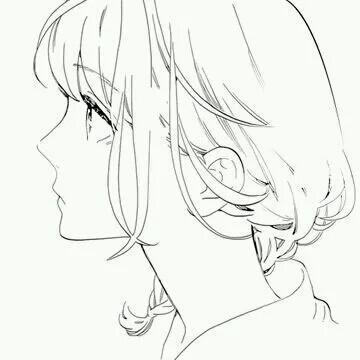 动漫女孩侧脸简笔画，科技与艺术的交融之美